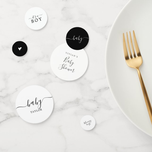 Minimalist It's A Boy Baby Shower Table Confetti (Group)