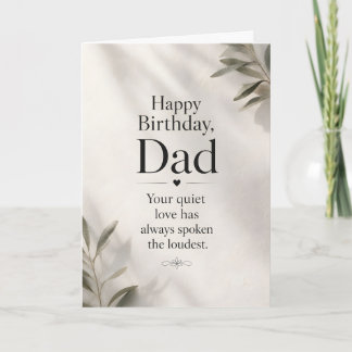 Minimalist Ivory Botanical Birthday Design  Card