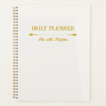 Minimalist Ivory Gold Planner