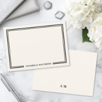 Minimalist Ivory Two Border Monogram