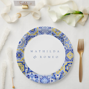 Minimalist Ivory Wedding  Paper Plate