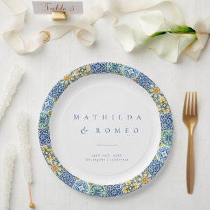 Minimalist Ivory Wedding  Paper Plate