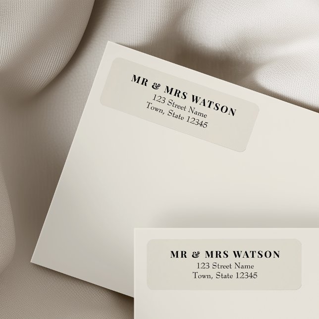 Minimalist Ivory Wedding Return Address (Creator Uploaded)