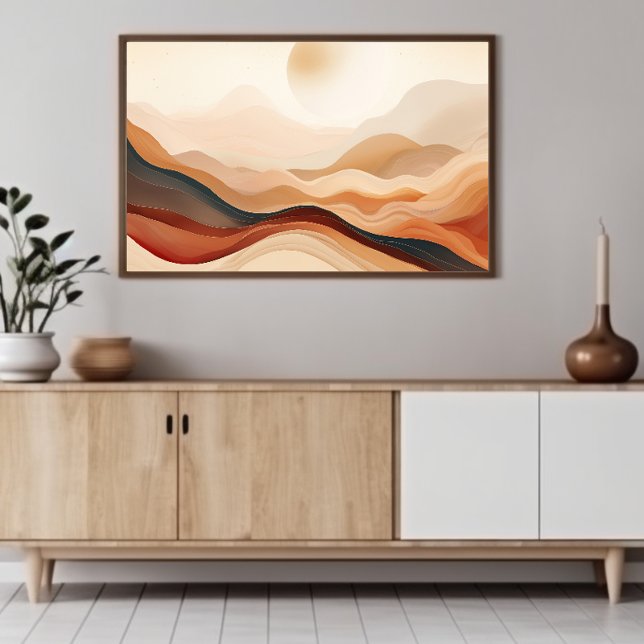 Minimalist Japandi Mountain Art, Neutral Print (Creator Uploaded)