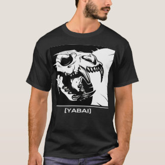 Minimalist japanese Long Sleeve T Shirt Cat Skull