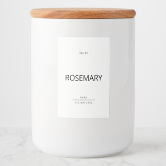 Minimalist Jar  Food Label