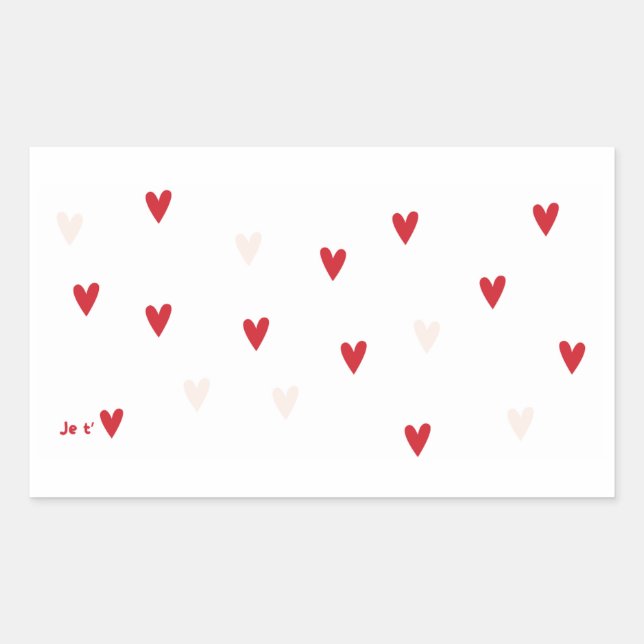 Minimalist “Je t’❤️” Mug Sticker (Front)