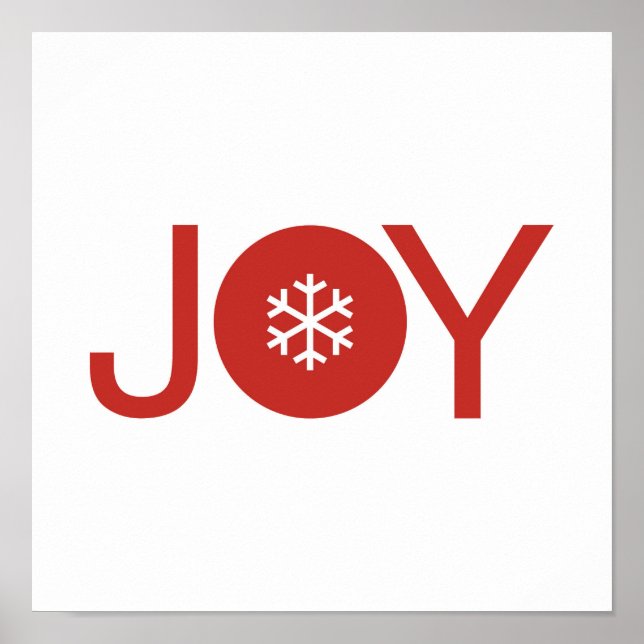 Minimalist Joy Christmas Poster (Front)