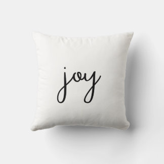 Minimalist "JOY" Decorative Throw Pillow