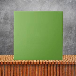 Minimalist Joyous Green Plain Solid Colour #73A942 Tile