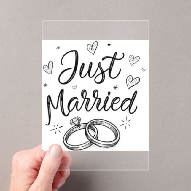 Minimalist Just Married Wedding Invitation (Insitu (Handheld))