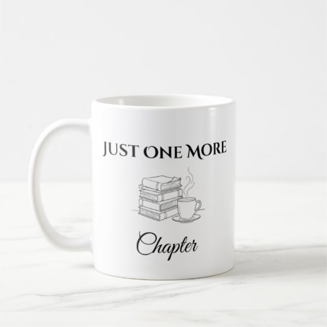 Minimalist Just One More Chapter Book Mug (Left)