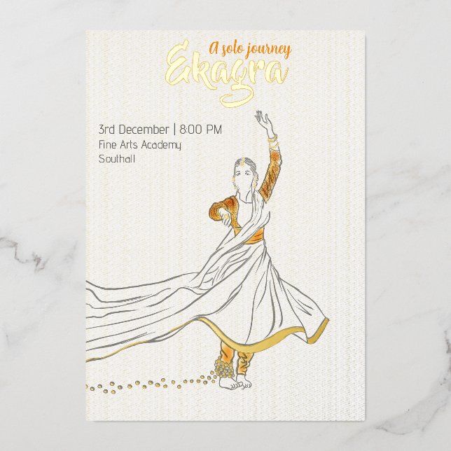 Minimalist Kathak Solo Dance Performance (Front)