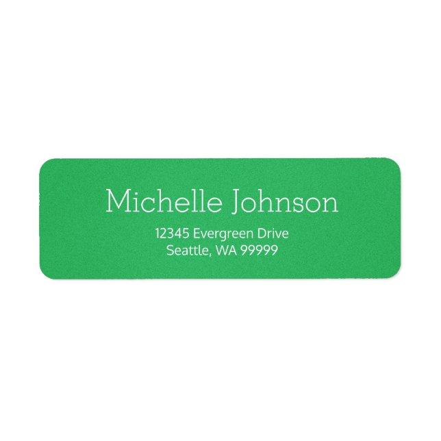 Minimalist Kelly Green Return Address (Front)