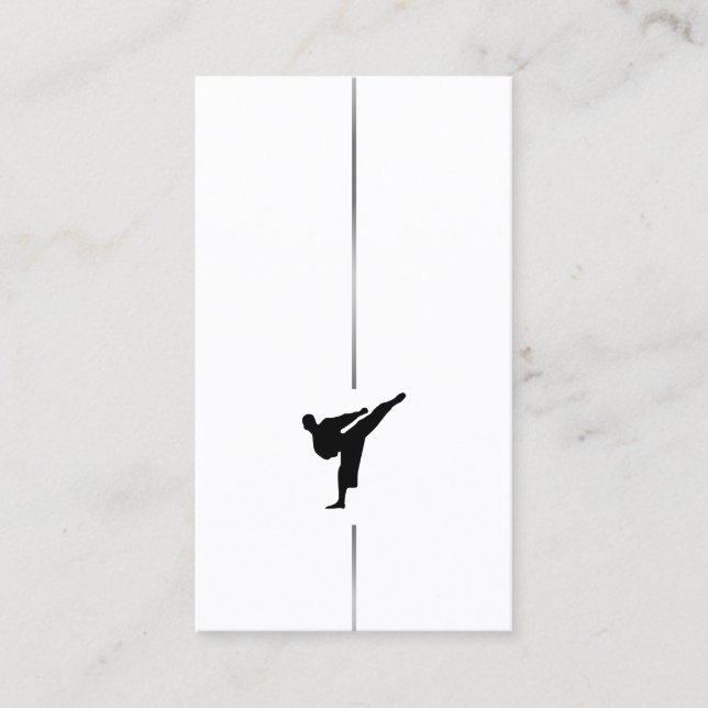 Minimalist Kickboxing - Martial Arts Business Card (Front)