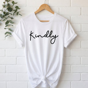 Minimalist Kindly Signature Script Tri-Blend Shirt