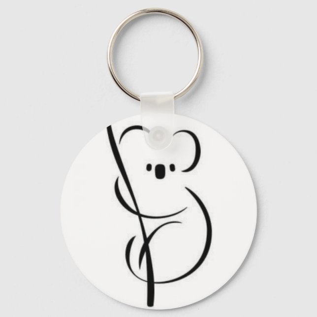 Minimalist Koala Keychain (Front)