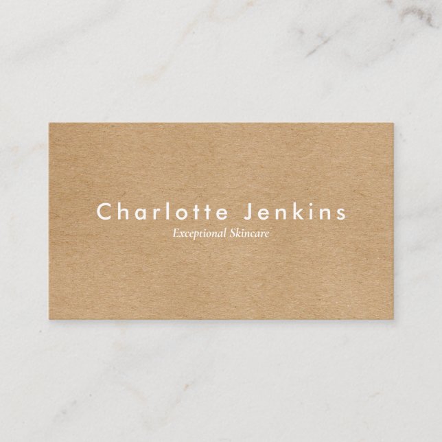 Minimalist Kraft Modern Appointment Card (Front)