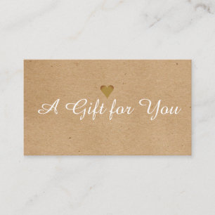 Minimalist Kraft Modern Loyalty Gift Certificate