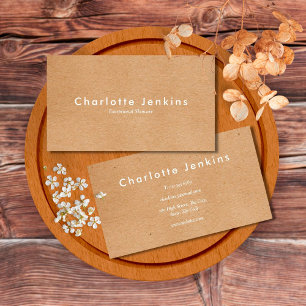 Minimalist Kraft Modern Professional Business Card