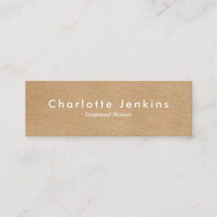 Minimalist Kraft Modern Professional Mini Business Card