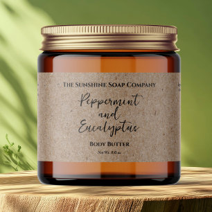 Minimalist Kraft Paper Style  Cosmetics Jar Label