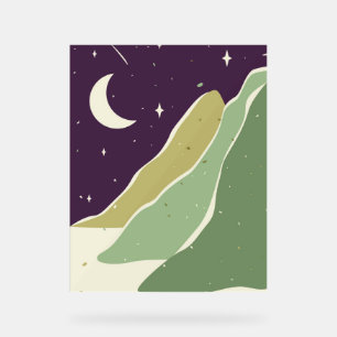 Minimalist landscape acrylic sign