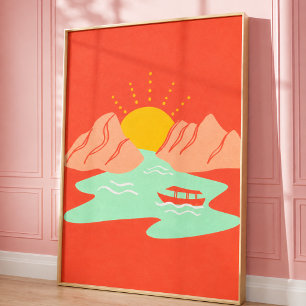 minimalist landscape wall art