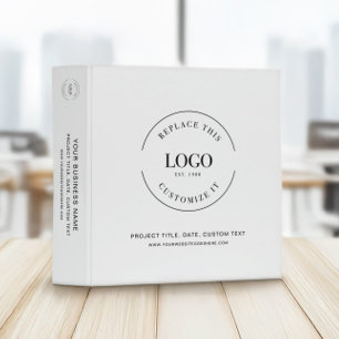 Minimalist large Logo Small Business Binder
