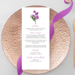 Minimalist Lathyrus Wedding Menu
