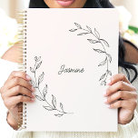 Minimalist Laurel Wreath Custom Name Planner<br><div class="desc">Stay organized and inspired with this minimalist planner featuring a delicate laurel wreath design. Personalize it with your name for a touch of elegance. This planner is perfect for setting goals, tracking appointments, and jotting down notes. Its clean design and ample writing space make it ideal for those who appreciate...</div>