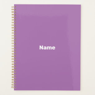 Minimalist lavender custom year text monogram planner