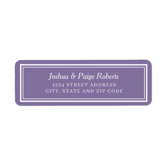 Minimalist Lavender Purple White Elegant Custom (Front)