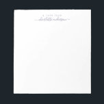 Minimalist Lavender Script Lettering Personalized  Notepad<br><div class="desc">Minimalist Lavender Script Lettering Personalized Notepad</div>