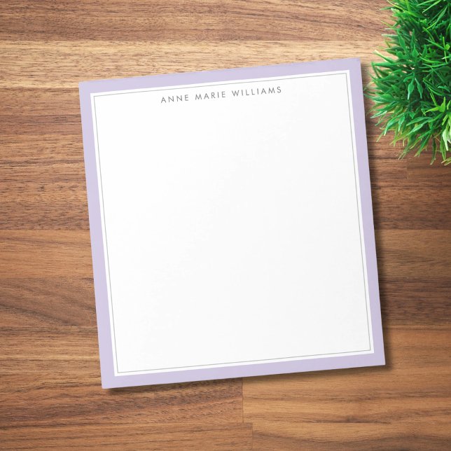 Minimalist Lavender Two Border Name Notepad (Creator Uploaded)