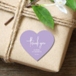 Minimalist Lavender Wedding  Heart Sticker<br><div class="desc">Add a warm, modern touch to your wedding stationery or favours with this Minimalist Lavender Wedding Heart Sticker! Designed for couples who love bright tones and clean aesthetics, this sticker is perfect for sealing envelopes, decorating favour boxes, or enhancing welcome bags. Perfect for spring / summer weddings, lavender colour palettes,...</div>