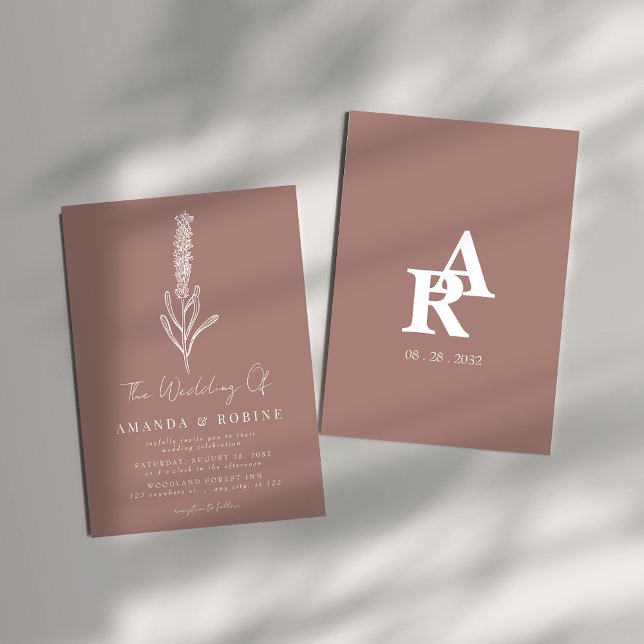 Minimalist Lavender Wedding Invitation (Creator Uploaded)