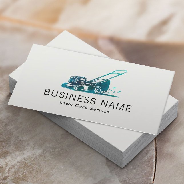 Minimalist Lawn Care & Landscaping Service  Business Card (Creator Uploaded)