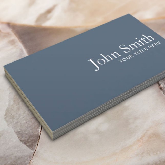 Minimalist Lawyer Attorney Dusty Blue QR Code Business Card (Creator Uploaded)