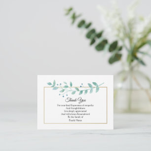 Minimalist Leaf Thank You Card