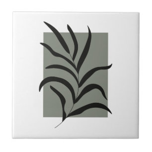 Minimalist Leaves  Tile