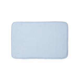Minimalist light blue solid plain elegant modern bath mat