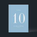 Minimalist Light Blue Wedding Table Number Card<br><div class="desc">Modern Minimalist Light Blue,  wedding table number card. Please note that table number cards must be numbered and added to your cart individually.</div>