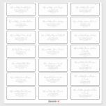 Minimalist Light Grey Wedding Guest Address Labels<br><div class="desc">These minimalist light grey wedding guest address labels are perfect for a simple wedding. The modern romantic design features classic silver grey and white typography paired with a rustic yet elegant calligraphy with vintage hand lettered style. Customizable in any colour. Customize each label with the name and address of your...</div>