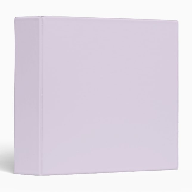 Minimalist light lilac lavender solid plain simple binder (Front/Spine)