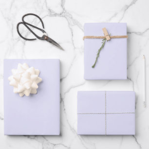 Minimalist Light Lilac Purple Plain Solid Colour W Wrapping Paper Sheet