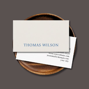 Minimalist Light Pastel Blue Consultant Business Card
