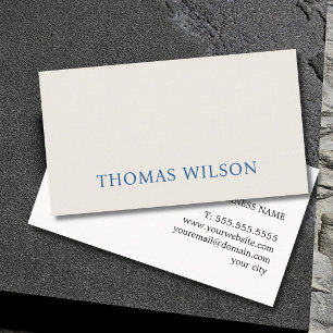 Minimalist Light Pastel Blue Consultant  Business Card