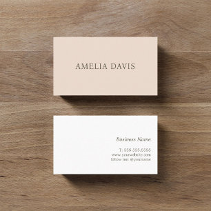 Minimalist Light Pastel Consultant Business Card