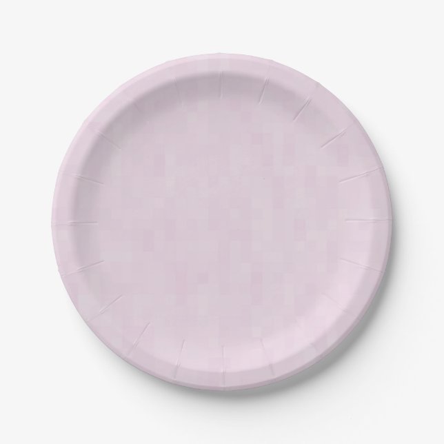 Minimalist light pink modern pattern cute party paper plate (Front)